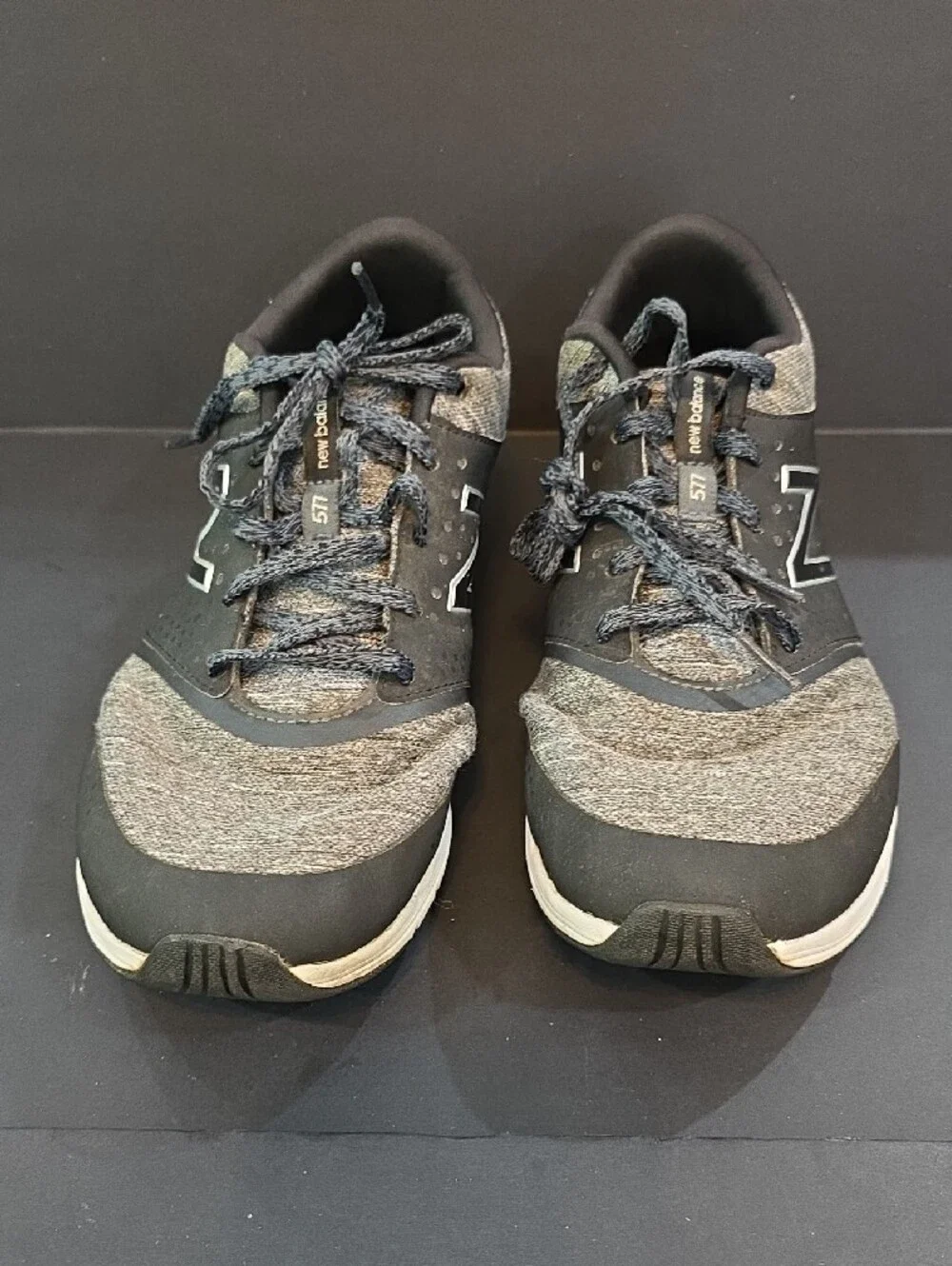 New Balance 577 V4 Grey and Black Women's Running Sneakers Size 9.5 D Wide